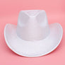 Cowboy Hat White Iridescent Stripe Fashion Hat