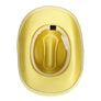 Cowboy Hat Yellow Metallic Finish Fashion Hat