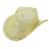 Cowboy Hat Gold Metallic Glittering Fashion Hat