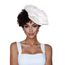 XL Flower White Sequin Hair Clip Headband Brooch