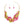 Pearl Necklace Pink Lime 5 Twisted Set for Women