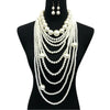 Luxe Elegance: Cream Multi-Strand Pearl Set