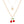Pendant Cherry Red Double Layer Chain Necklace