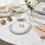 Pastel Teardrop Crystals Gemstone Collar Necklace