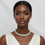 Pastel Teardrop Crystals Gemstone Collar Necklace
