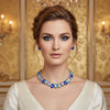 Ocean Teardrop Crystals Gemstone Collar Necklace