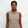 Multicolor Glass Bead Woven Collar Bib Necklace