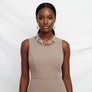 Multicolor Glass Bead Woven Collar Bib Necklace