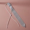 Choker Boss Lady White Mesh Bling Tie Necklace