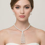 Tassel Pendant White Pearl with Silver Necklace