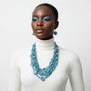 Tribal Turquoise Resin Bead Multi Layer Necklace
