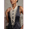 Baroque Cream Pearl Long Fringe Bib Necklace