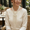 Dewdrop Cream Pearl Multi Strand Tassel Necklace