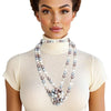 Endless 12mm Multicolor Glass Pearl Necklace for Women
