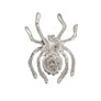 Brooch Spooky Sparkle Silver Spider Black Red Pin
