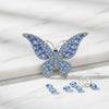 Brooch Light Blue Stone Butterfly Silver Brooch