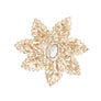 AKA Pointed Flower Pink Green Crystal Brooch
