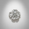 Brooch Large Royal and Aqua Blue Silver Flower Pin