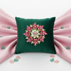 Brooch Large AKA Pink Green Snowflake Flower Pin