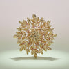 Brooch Large AKA Pink Green Snowflake Flower Pin