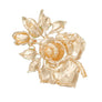 Nefertiti's Gilded Bloom: XL Gold Rose Brooch