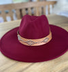 Wide brim panama hat in vegan felt