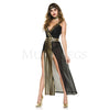 Godly Empress 3 Pc Gold Dress Black Women’s Halloween Cosplay Costume Set Sz M/L