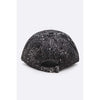 DIONA J SEQUIN ROSE PATCH PAINT SPLATTERED COTTON CAP COLOR BLACK