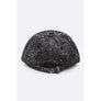 DIONA J SEQUIN ROSE PATCH PAINT SPLATTERED COTTON CAP COLOR BLACK