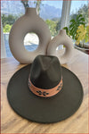 Structured wide brim Fedora with Embellishment