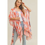 DIONA J TIE DYE BOHO KIMONO ONE SIZE COLOR PINK