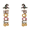 Halloween Witch Hat Hocus Pocus Drop Earring