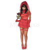 Beatle Bride 4 Pc Red Dress Women’s Halloween Cosplay Costume Set Size XL