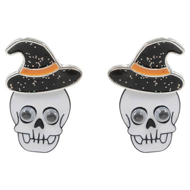 Halloween Skull with Trick or Treat Earring