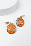 SPORTS BALL ENAMEL HOOP EARRING