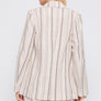 Love Tree Linen Woven Striped Blazer