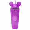 Diona J Cute Ear Tumbler With Straw And Lid Purple