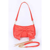 DIONA J SATIN BOW TIE CONVERTIBLE SHOULDER BAG COLOR RED