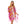 DIONA J FLORAL PRINTED SILKY KIMONO ONE SIZE COLOR PINK