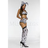 Doggy Dalmation 5 Pc Women's Halloween Cosplay White Black Costume Set Size M/L