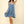 VERY J Shoulder Tie Washed Denim Mini Dress