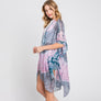 DIONA J TIE DYE PRINT KIMONO CARDIGAN ONE SIZE COLOR PINK