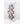 DIONA J ENGRAVED AZTEC STONE OPEN BAGLE SILVER/WHITE