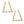 Gold Triangle Bamboo Hoop Earrings