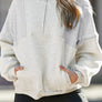 Half Zip Drop Shoulder Long Sleeve Sweatshirt