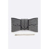 DIONA J RHINESTONE BOWTIE ICONIC CLUTCH BAG COLOR BLACK