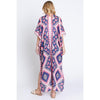 DIONA J BOHO PRINT KIMONO COVER UP ONE SIZE COLOR PINK