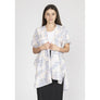 DIONA J FASHION LEAF PRINT KIMONO ONE SIZE COLOR BEIGE