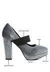 Krause High Block Heel Velvet Pumps