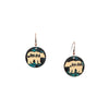 DIONA J MAMA BEAR DANGLE EARRING PATINA GOLD